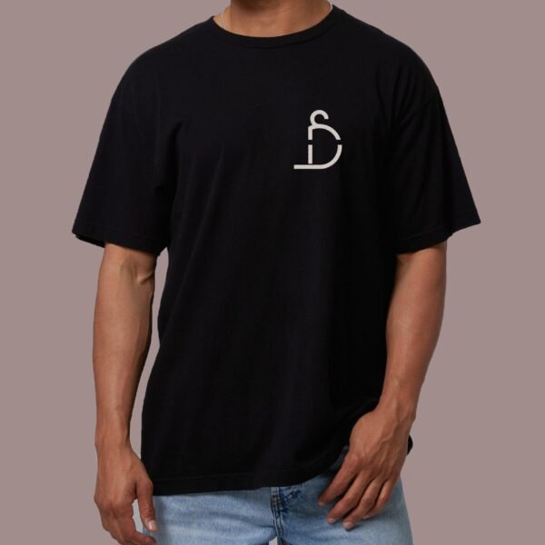 Plain Black Drop Shoulder Tee