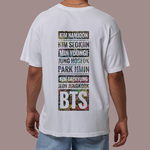 K-Pop Legends Graphic Drop Shoulder White Tee - Image 3