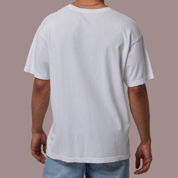 Plain White Drop Shoulder Tee - Image 2