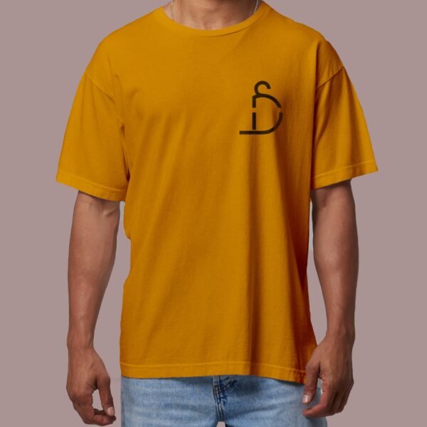 Plain Mustard Drop Shoulder Tee