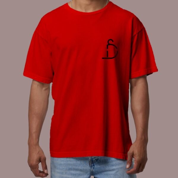 Plain Red Drop Shoulder Tee